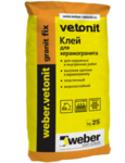 Клей для керамогранита WEBER.VETONIT Granit Fix\ Гранит Фикс (25кг)